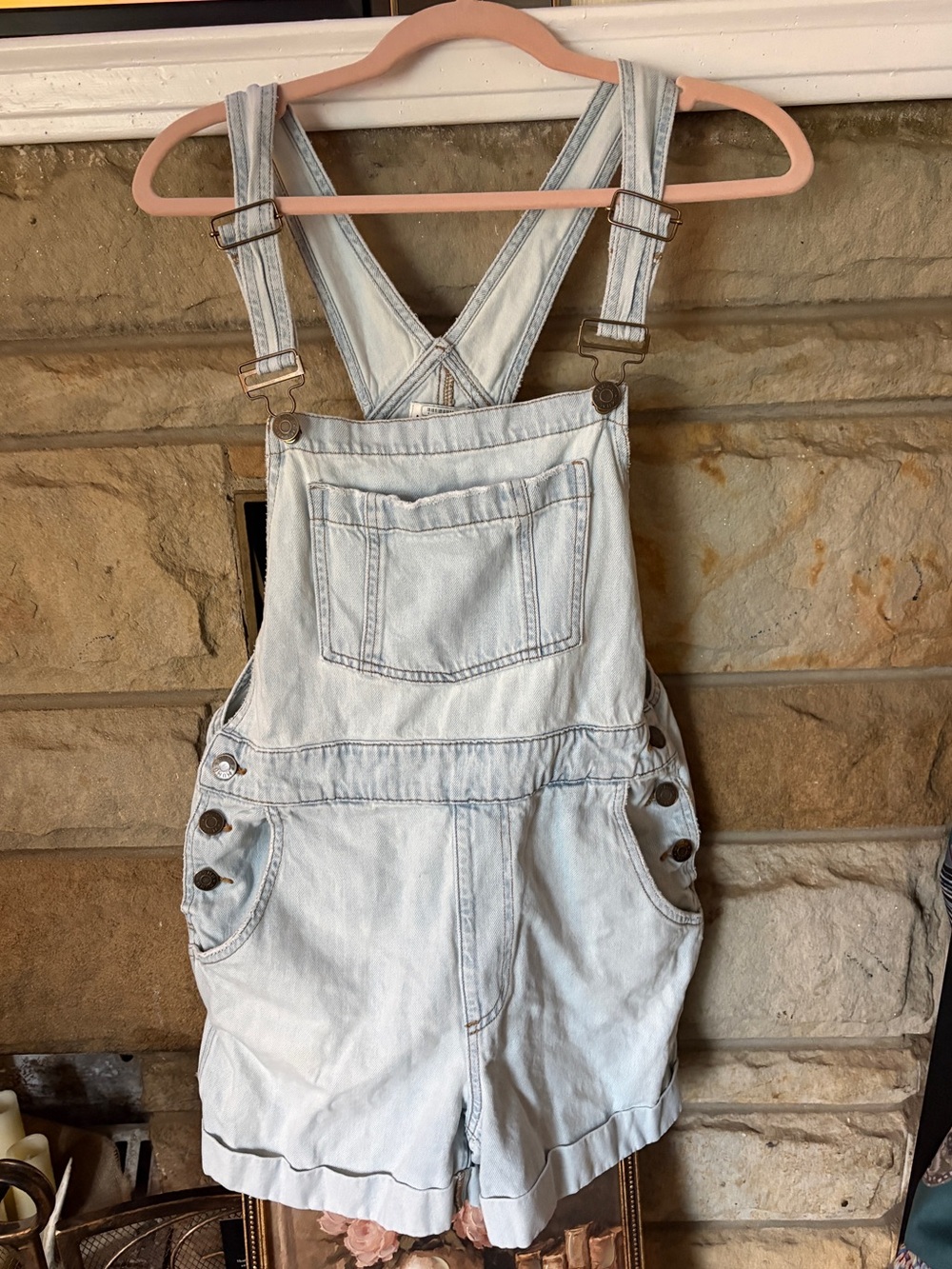 Show Me Your Mumu Light Blue Denim Short Overalls